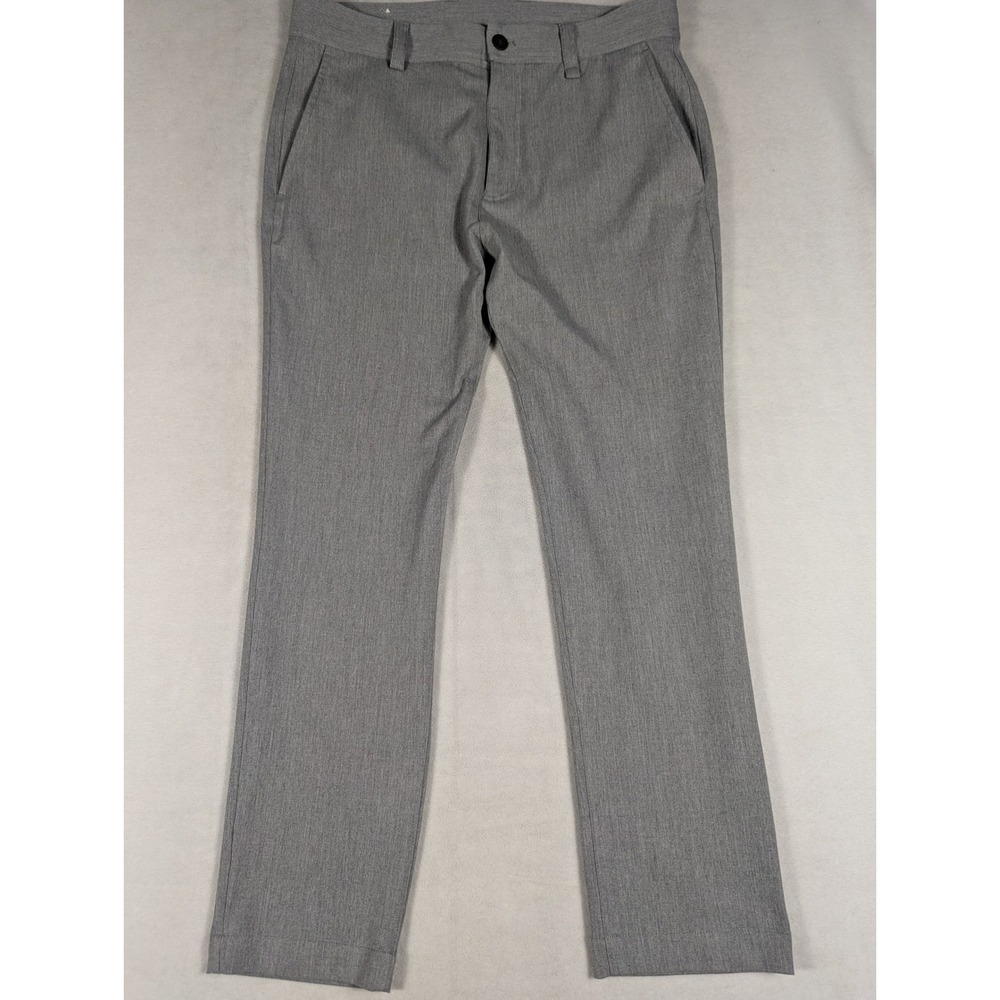 Zara Man Gray Flat Front Dress Pants Trousers Mens USA 32 Made in Morocco - Picture 2 of 8